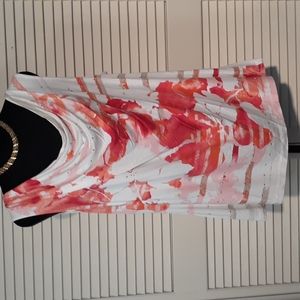 Lark Lane Orange, Rose and White Blouse XL